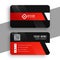 Modern red and black business card professional template