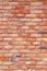 Modern red brick facade vertical