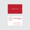 Modern red businee card vector design
