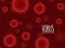 Modern red color virus background