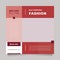 Modern red fashion sale design social media post and web banner template for digital marketing