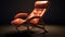 Modern Red Leather Recliner Chair - Realistic 3d Model