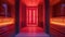 Modern Red Light Infrared Sauna Interior