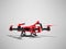 Modern red quadrocopter with black inserts for smartphone with i