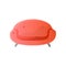 Modern red round shaped sofa with steel legs template