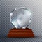 Modern Reflection Blank Glass Trophy Award Vector