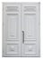 The modern reinforced wooden white street door in office