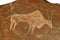 Modern replica of rock etching showing an eland
