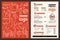 Modern Restaurant menu cover design pamphlet vector template