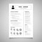 Modern resume cv form of black color vector. You can use for apply for a job that you love