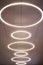 Modern ring lamp on the ceiling, line, lighting, interior