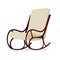 Modern rocking chair flat vector illustration