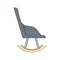 Modern rocking chair icon flat isolated vector