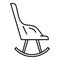 Modern rocking chair icon, outline style