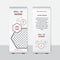 Modern roll up banner with stand presentation concept. Vector illustration