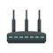 Modern router icon flat isolated vector