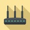 Modern router icon, flat style