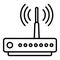 Modern router icon, outline style