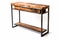 Modern Rustic Console Table: Reclaimed Wood and Metal in Perfect Harmony