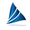Modern sail logo. Vector illustration.
