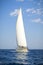 Modern sailing yacht in action