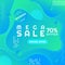 Modern sale poster mega sale memphis style space for your text