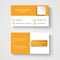 Modern sample orange business card template