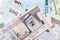 Modern Saudi Arabia money, banknotes background