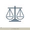 Modern Scale of Justice Logo Template Illustration Design