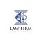 Modern scale law firm logo design vector