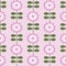 Modern Scandinavian Flowers Seamless Pattern Background Print