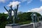 Modern sculptures designed by Gustav Vigeland in Frogner Park in Oslo, Norway