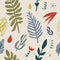 Modern seamless nursery pattern in scandinavian style. Nordic graphic design, unique stylish print for interior, clothes and other