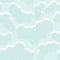 Modern seamless pattern as smooth elements like clouds