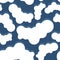 Modern seamless pattern as smooth elements like clouds