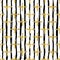Modern seamless pattern with brush stripes and cross.Black, Gold metallic color on white background. Golden glitter