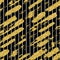 Modern seamless pattern with glitter brush stripes and strokes. Golden, white color on black background. Hand painted