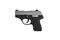 Modern semi-automatic pistol. A short-barreled weapon for self-defense. A small weapon for concealed carry. Isolate on a white