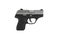 Modern semi-automatic pistol. A short-barreled weapon for self-defense. A small weapon for concealed carry. Isolate on a white