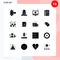 Modern Set of 16 Solid Glyphs and symbols such as christmas, accessories, hardware, chart, annual report