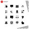 Modern Set of 16 Solid Glyphs and symbols such as swimming, sport, imac, activity, laptop