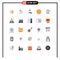 Modern Set of 25 Flat Colors and symbols such as salt, notification, graduate, clock, user