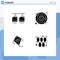 Modern Set of 4 Solid Glyphs Pictograph of cable, festival, vehicles, star, lights