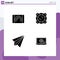 Modern Set of 4 Solid Glyphs Pictograph of interaction, contact, interface, support, receive