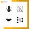 Modern Set of 4 Solid Glyphs and symbols such as bottle, handshake, halloween, gender, business