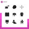 Modern Set of 9 Solid Glyphs and symbols such as search, learn, diagram, education, nature