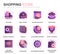 Modern Set Shopping and E-Commerce Gradient Flat Icons for Website and Mobile Apps. Contains such Icons as Delivery