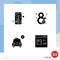 Modern Set of Solid Glyphs Pictograph of information, plus, phone, gift, vehicles