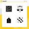 Modern Set of Solid Glyphs Pictograph of internet, price, website, scales, camping