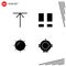 Modern Set of Solid Glyphs and symbols such as arrow, weather, collage, photo, helm
